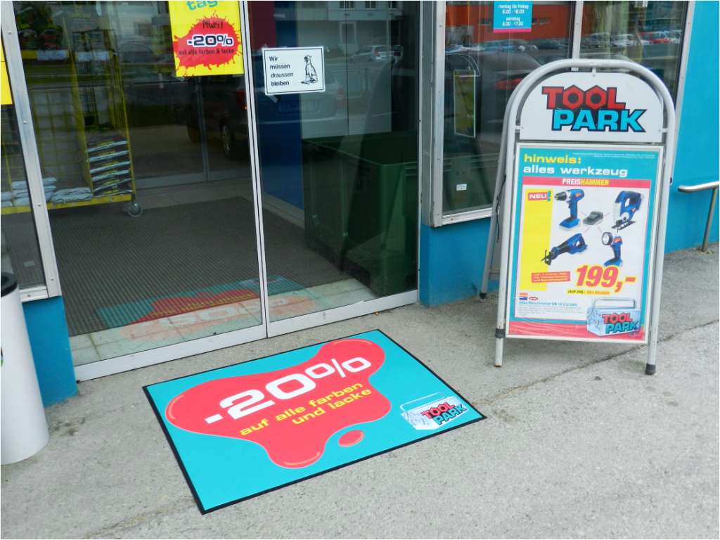 Werbe- und Schmutzfangmatte (85x115cm) für Promotionaktion